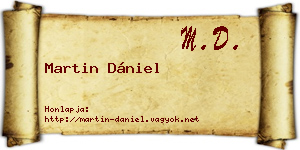 Martin Dániel névjegykártya
